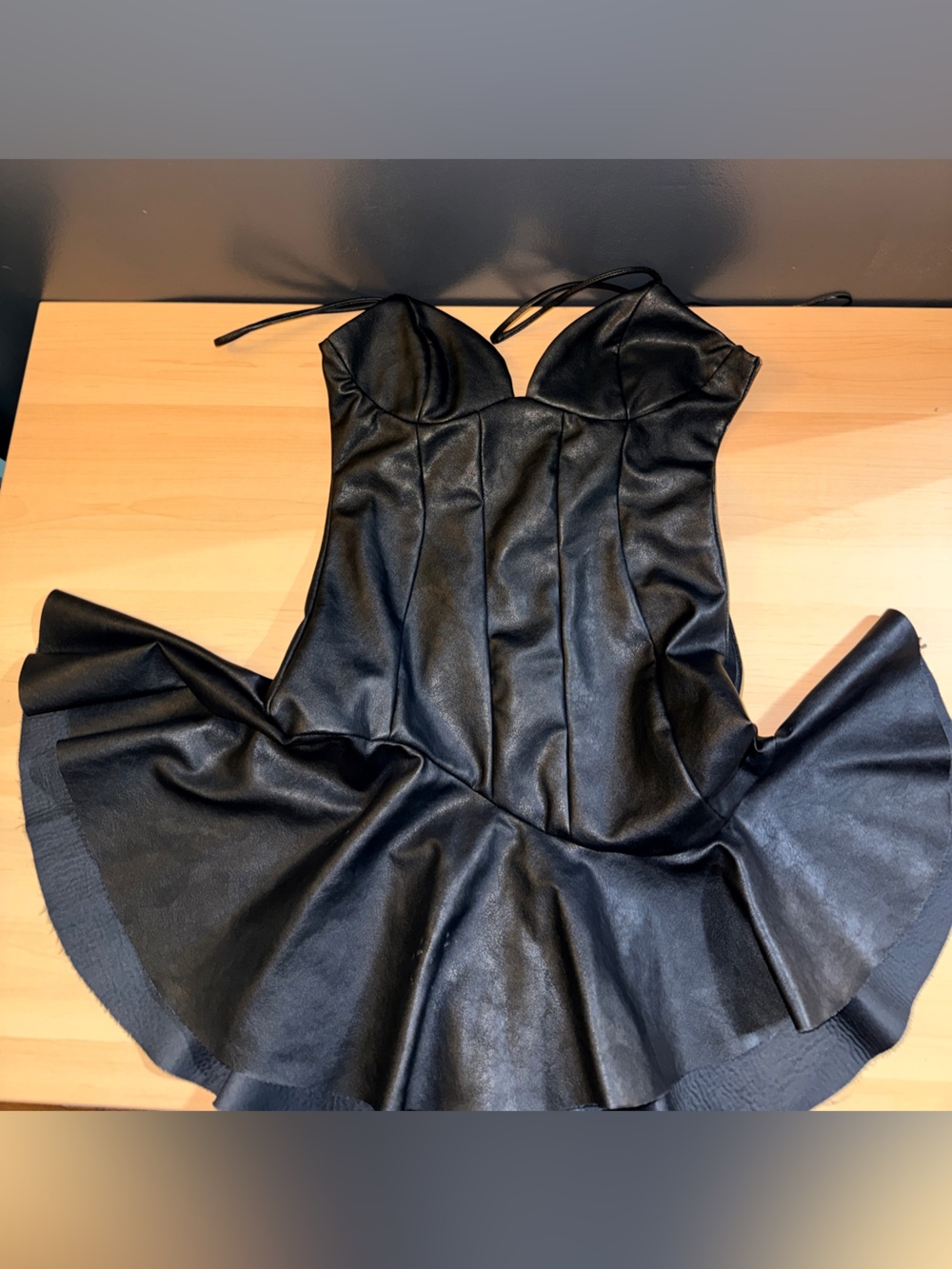 Zara Black Faux Leather Dress Has Broken Zipper